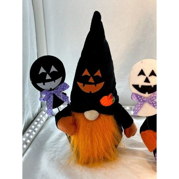 2pcs Halloween Plush Window Sitters Greeters Gnomes - Picture 3 of 6